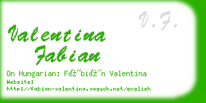valentina fabian business card